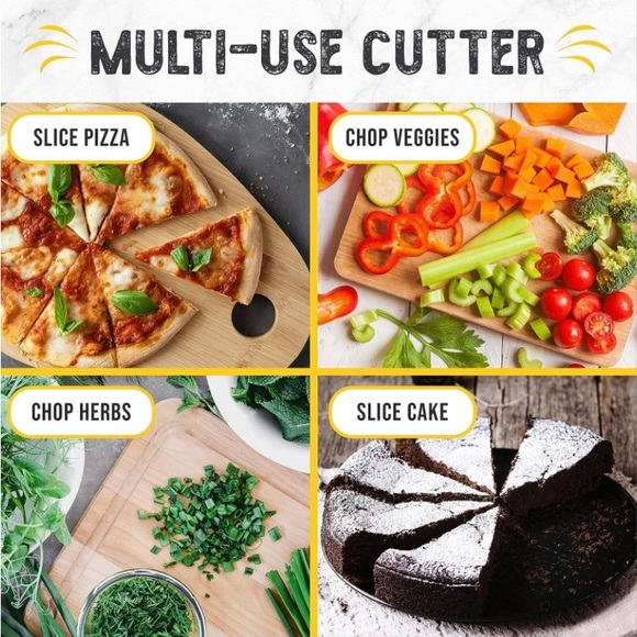 Checkered Chef Pizza Cutter Sharp Stainless Steel Rocker Blade with Blade Sheath - Picture 5 of 8